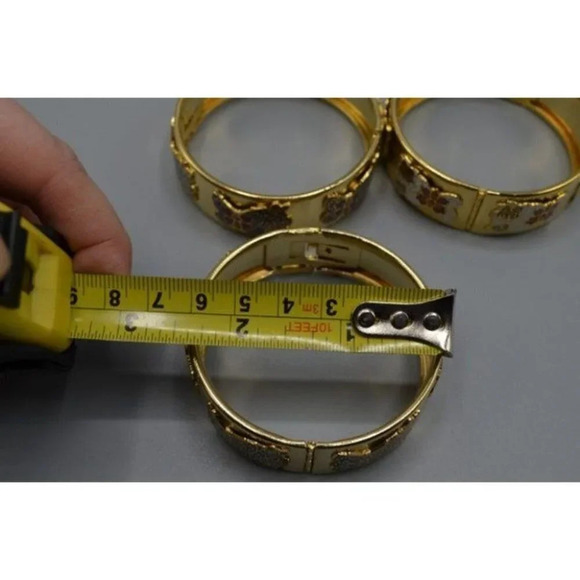 Butterfly Enamel Hinge Bracelet Set  of 3 - Picture 6 of 10